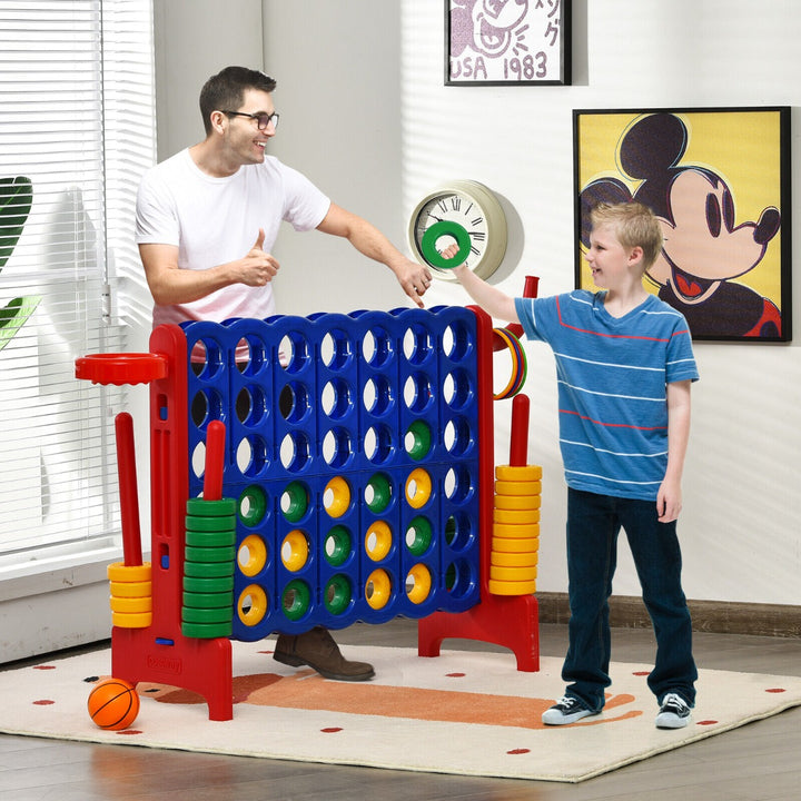 Giant Connect 4 Game Jumbo with 42 Rings-Red