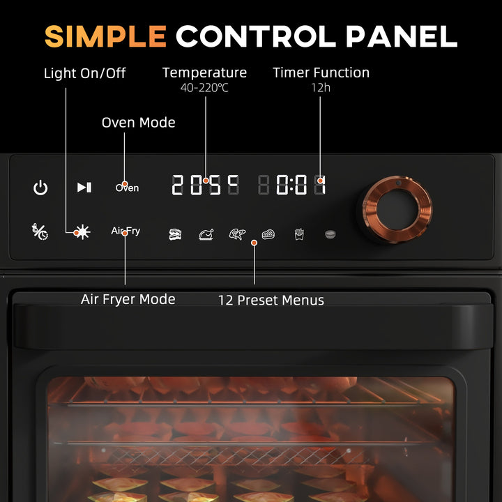 Air Fryer Oven, Multifunction Countertop Convection w/ Adjustable Temp and Time