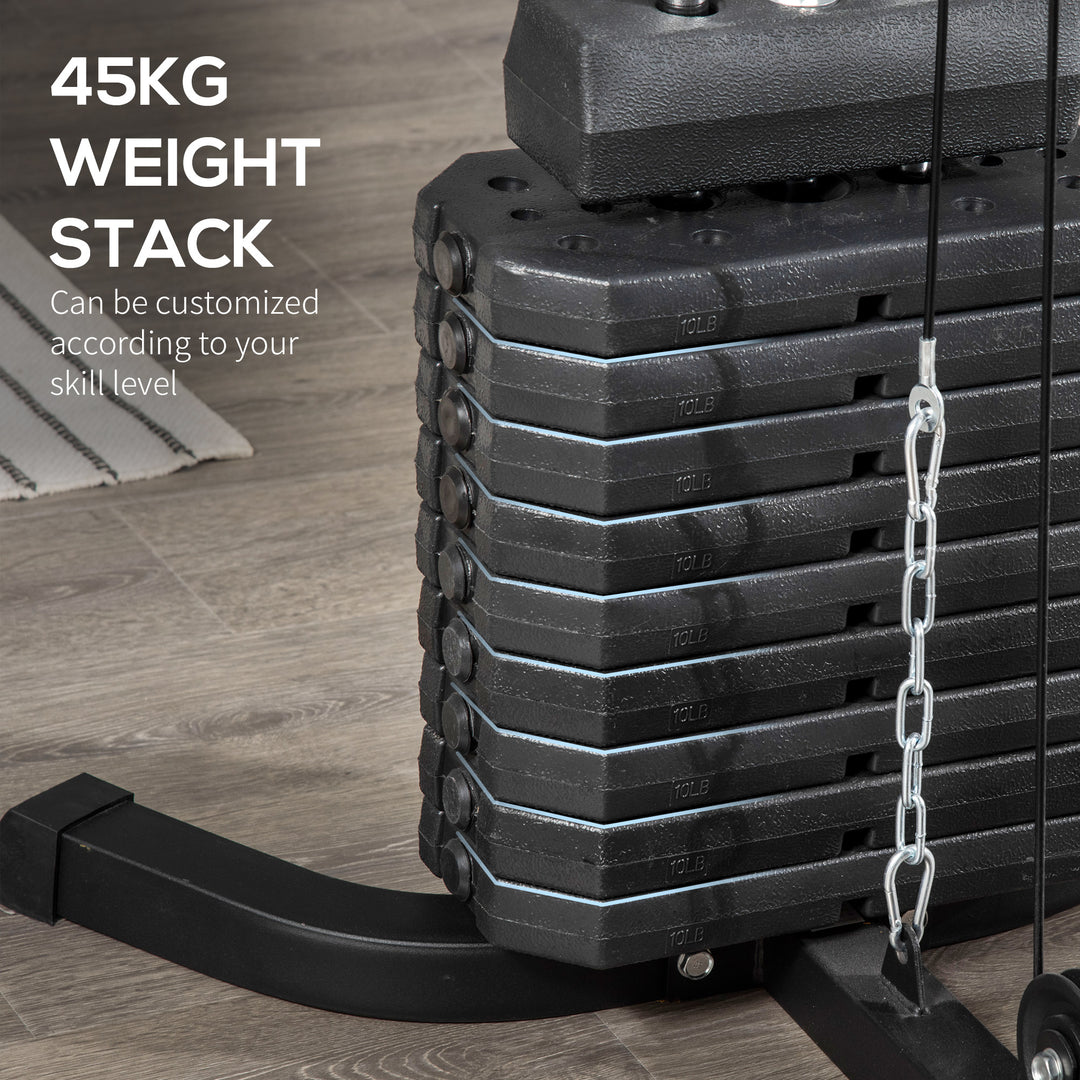 Multi-Exercise Gym Station, with 45kg Weight Stack, for Full Body Workout