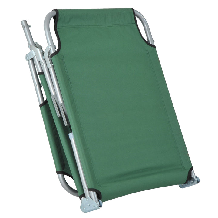 Outsunny Portable Adjustable Lounger,Oxford Cloth-Green