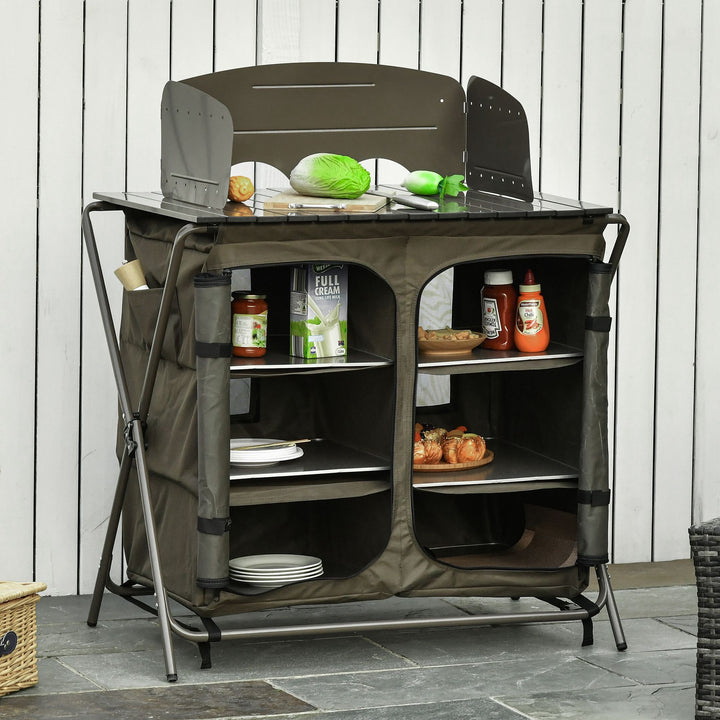 Camping Cupboard Foldable Camping Kitchen Storage Unit
