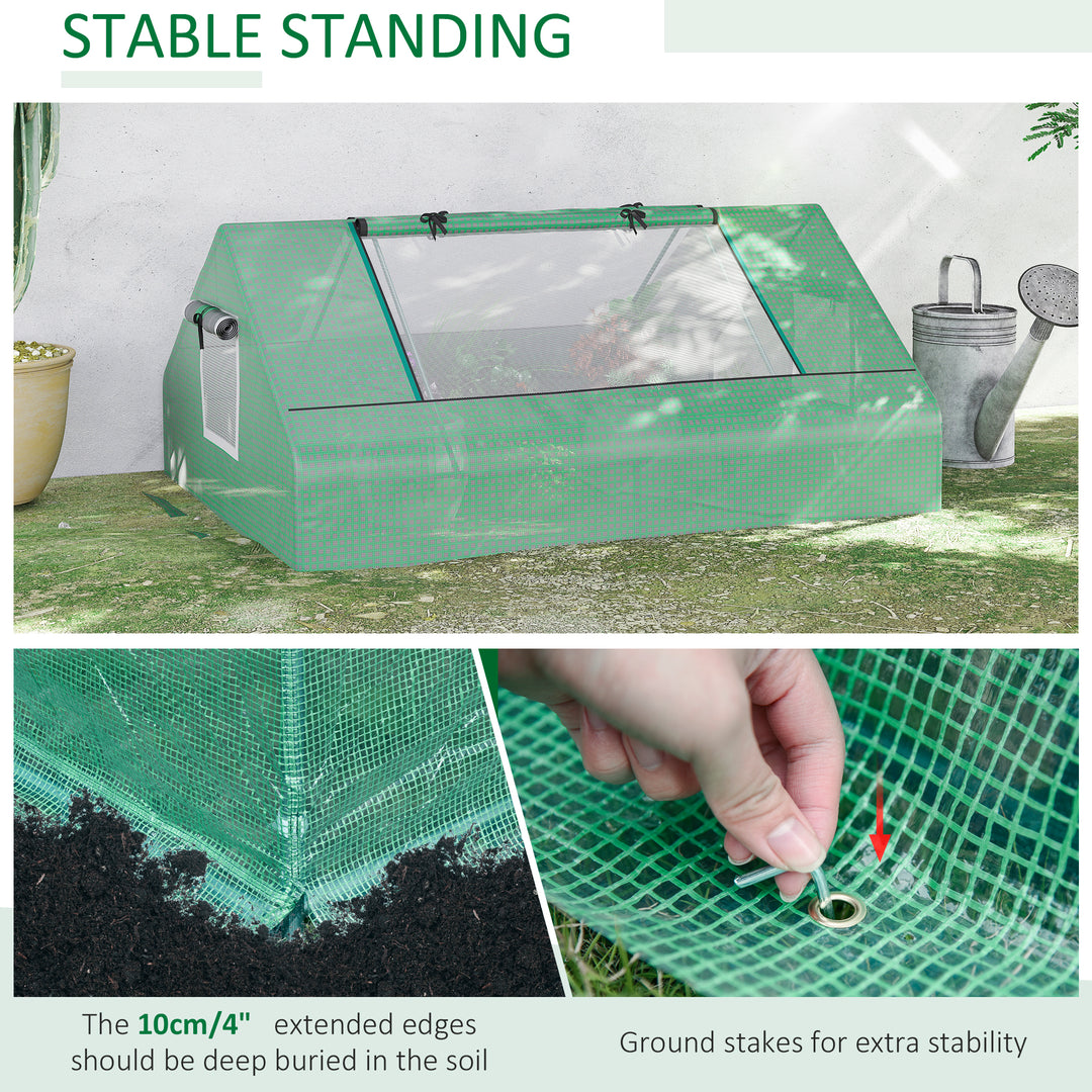 Portable Garden Small Greenhouse-Dark Green