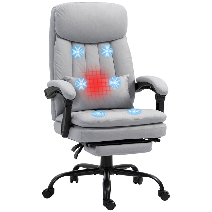 Vibration Massage Office Chair with Heat-Grey