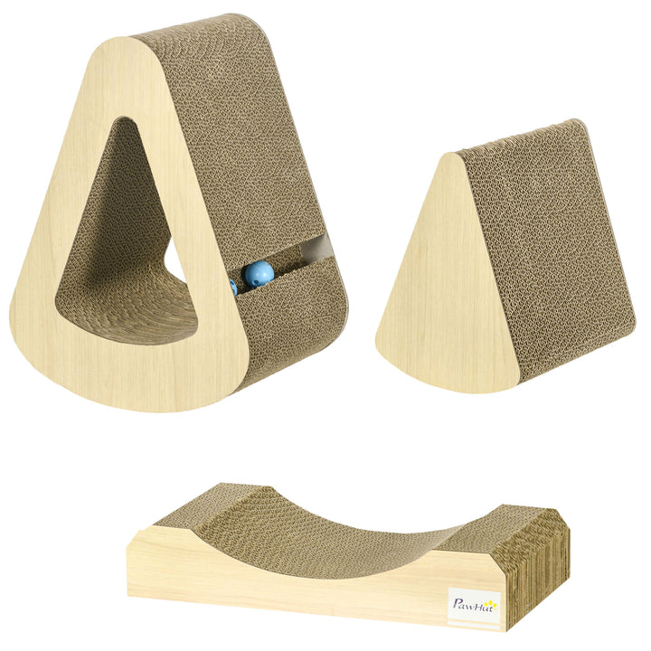 Cat Scratcher with Catnip, Toy Ball for Indoor Cats - Sand Brown