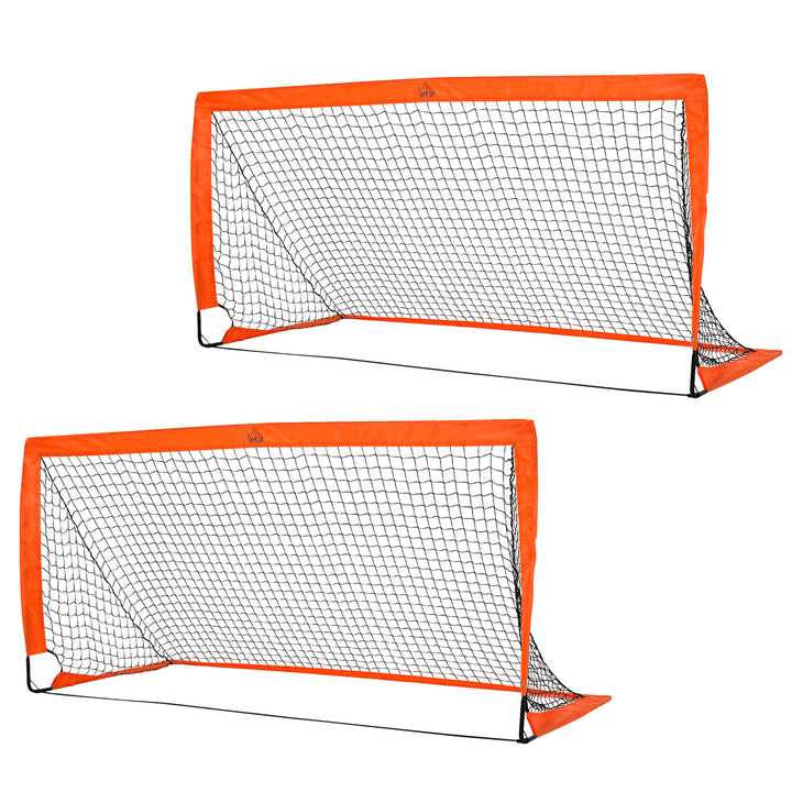 Tetoron Mesh Outdoor Folding Football Goal Orange