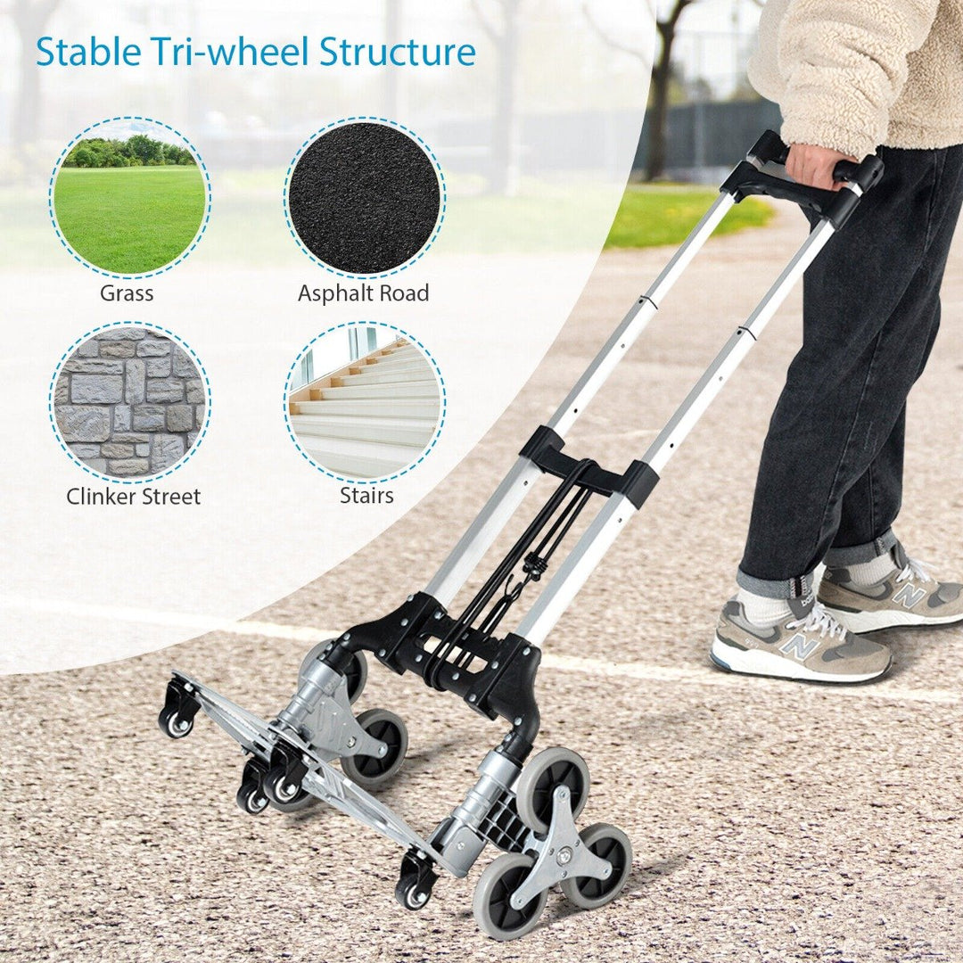 Outdoor Folding Hand Truck 4 Universal Wheels with Elastic Rope