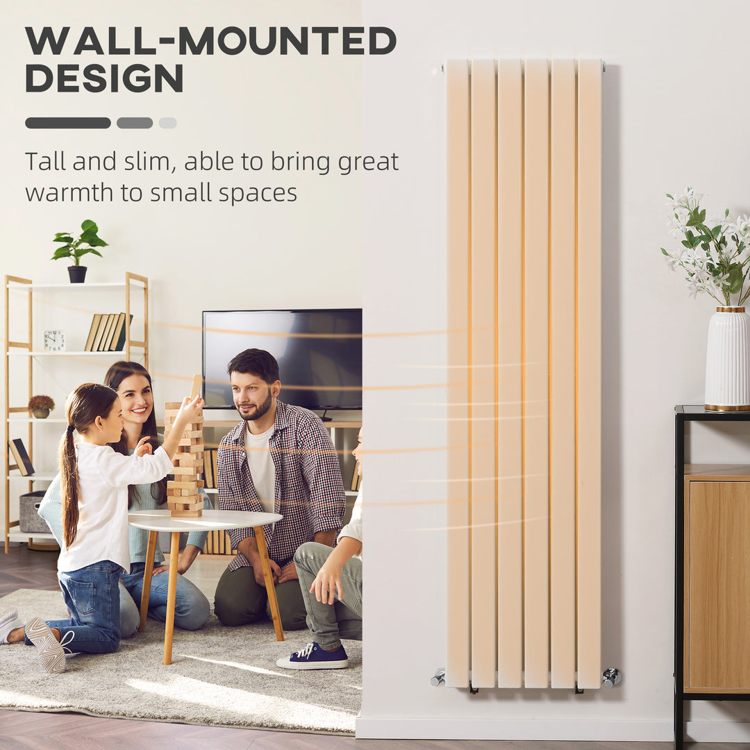 Wall-mounted Heater Water-filled Heat , Centralised Space Heater, Horizontal Designer Radiators, for Bedroom Home Office, White