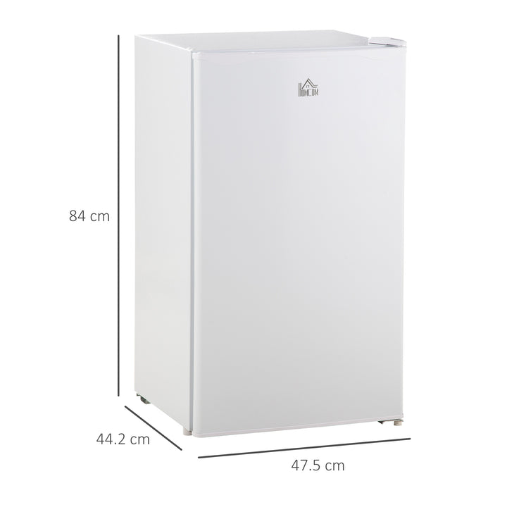 91 Litre Freestanding Under Counter Fridge with Chiller Box, Reversible Door, Adjustable Thermostat 47.5cm Wide Noise Level: Decibels 40 White