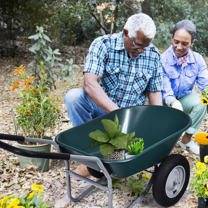 Wheelbarrow with Pneumatic Tires 150KG-Green