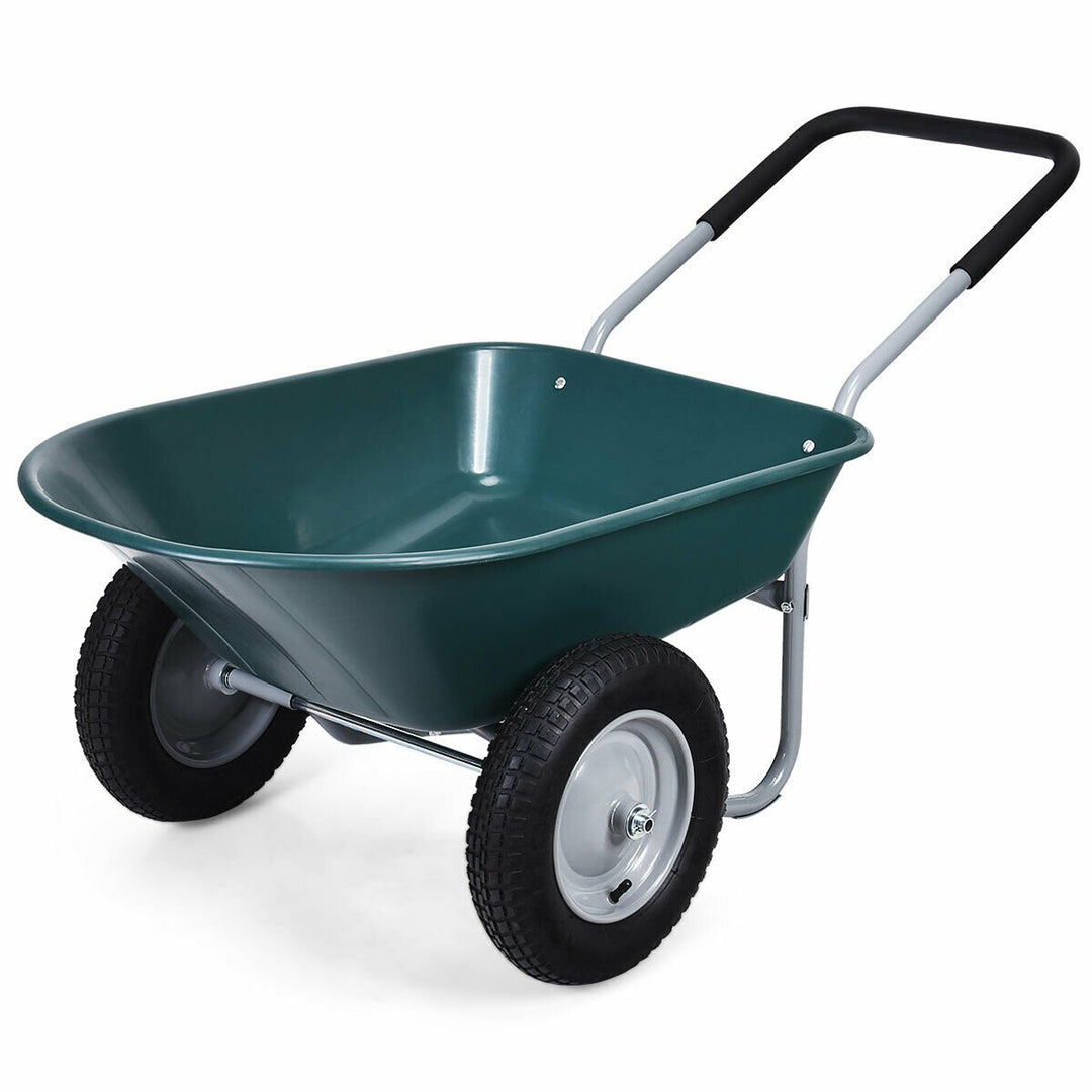 Wheelbarrow with Pneumatic Tires 150KG-Green