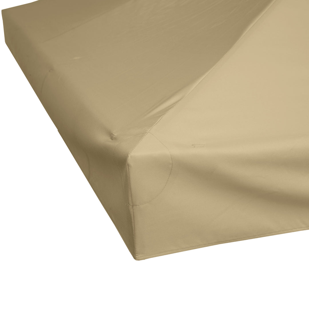 Outsunny 3 x 3(m) Canopy Top Cover Double Tier Gazebo Gazebo Replacement Pavilion Roof Deep Beige (TOP ONLY)