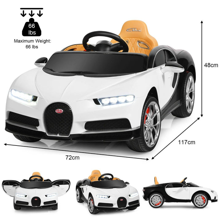 Kids Licensed Battery Powered Vehicle with Remote Control-White