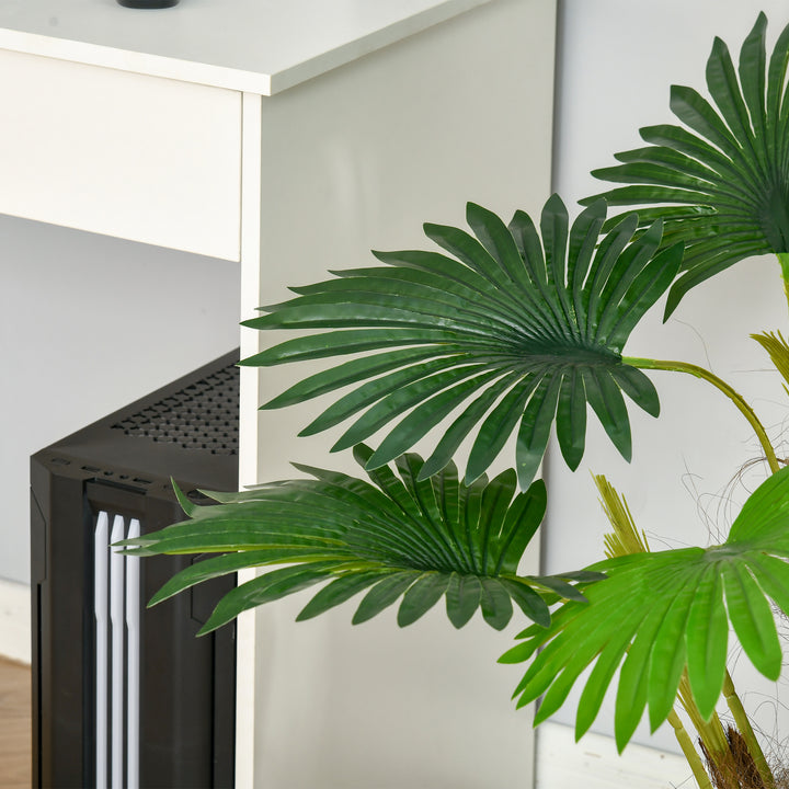 Artificial Tree, Tropical Palm Tree, Fake Decorative Plant in Nursery Pot for Indoor Outdoor Décor, 135cm