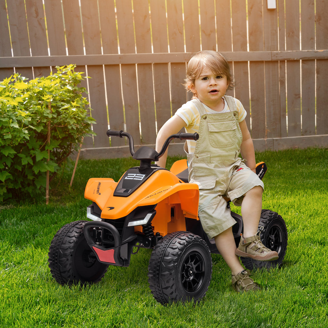 Mclaren Licensed 12V Quad Bike Suspension Wheels, for 3-8 Years - Orange