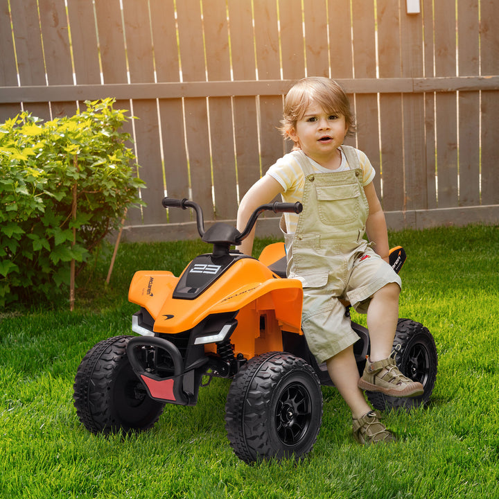 Mclaren Licensed 12V Quad Bike Suspension Wheels, for 3-8 Years - Orange