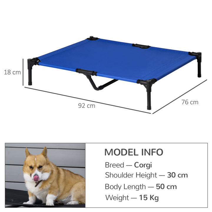 PawHut Portable Elevated Pet Bed to Raise Relax Area for Dogs and Cats with Metal Frame (Large)