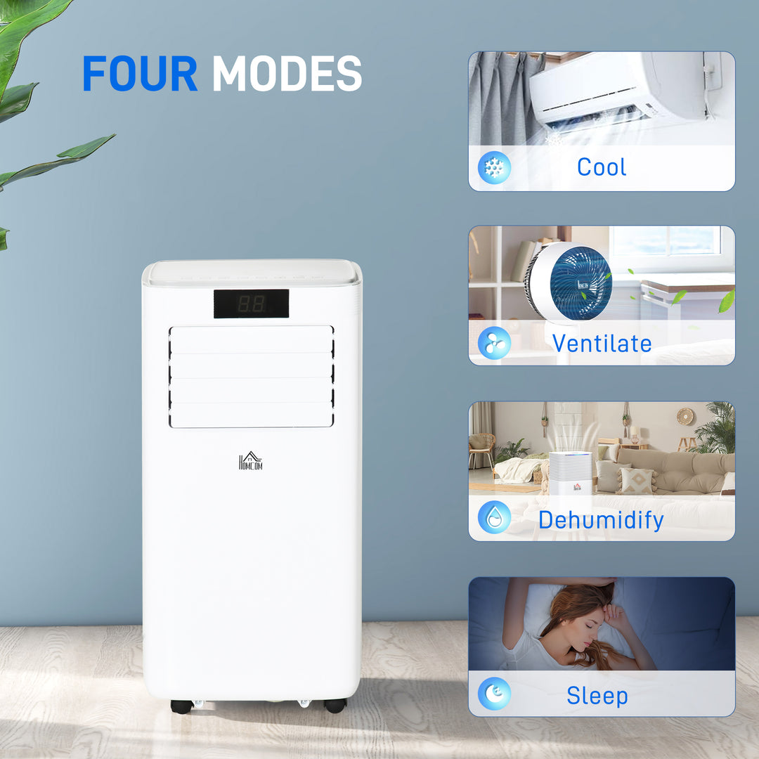 10000 BTU Mobile Air Conditioner Portable AC Unit with Remote Controller, White