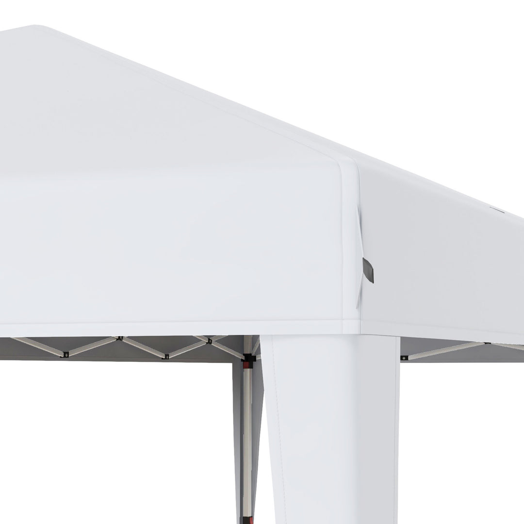 Outsunny Pop Up Gazebo, Double Roof Foldable Canopy Tent, Wedding Awning Canopy w/ Carrying Bag, 6 m x 3 m x 2.65 m, White