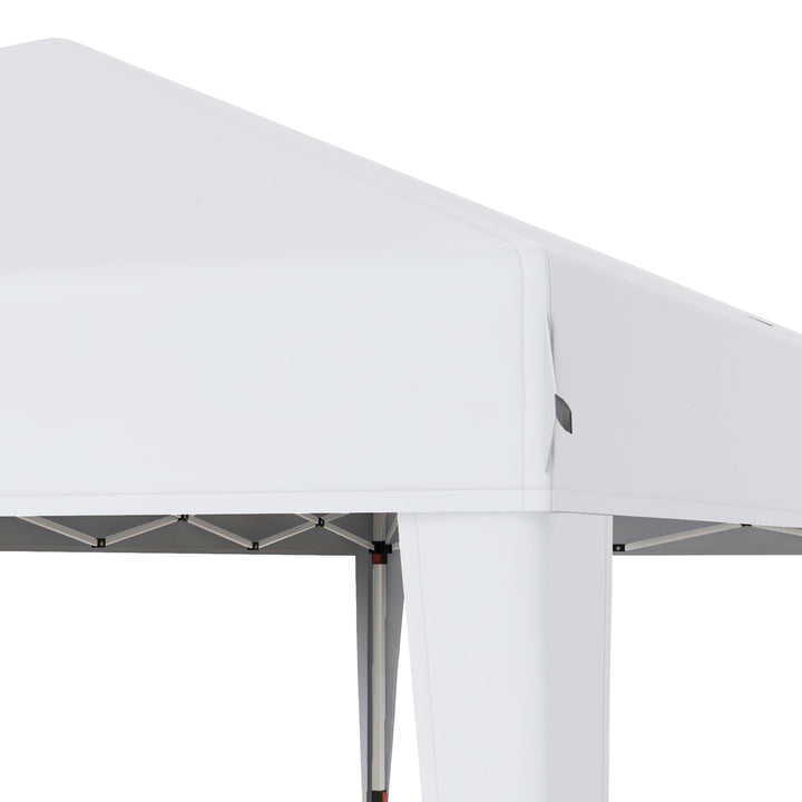 Outsunny Pop Up Gazebo, Double Roof Foldable Canopy Tent, Wedding Awning Canopy w/ Carrying Bag, 6 m x 3 m x 2.65 m, White