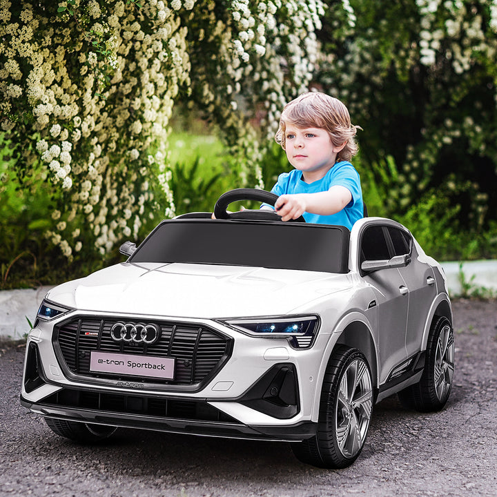 Kids Electric Ride-On Car, with Remote Control, Horn - White