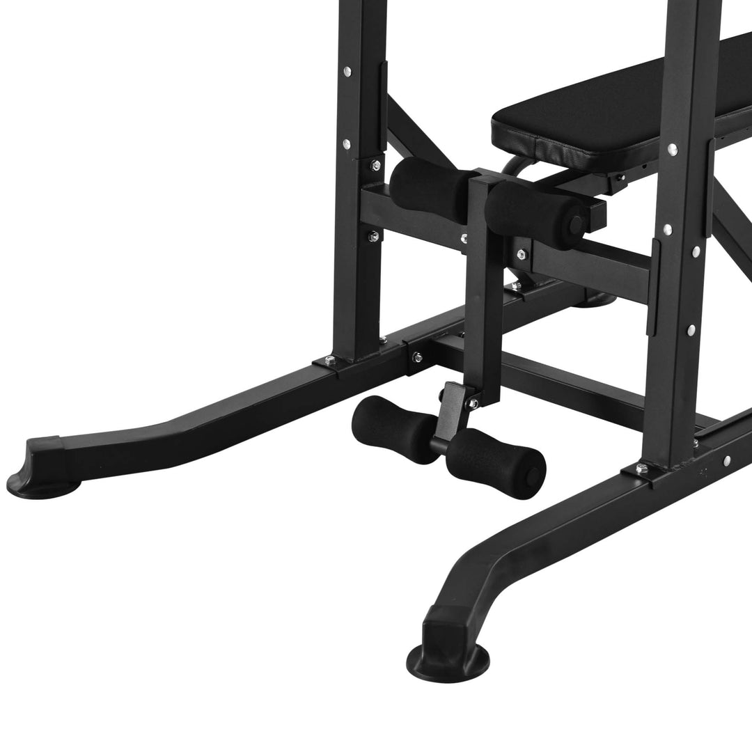 HOMCOM Multifunction Power Tower w/ Bench Home Workout Dip Station Push-up Bars Fitness Equipment Office Gym Training