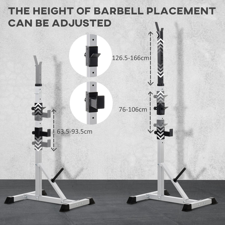 Weights Bar Barbell Rack Squat Stand Adjustable Portable Weight Lifting Suitable For Home Gym Training Work Out