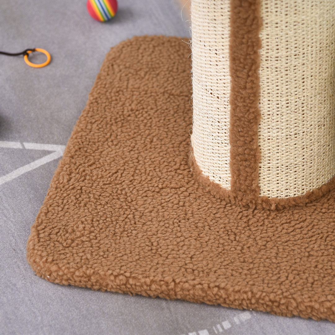 91cm Cat Tree Kitten Activity Center Play Tower Perches Sisal Scratching Post Lamb Cashmere Brown