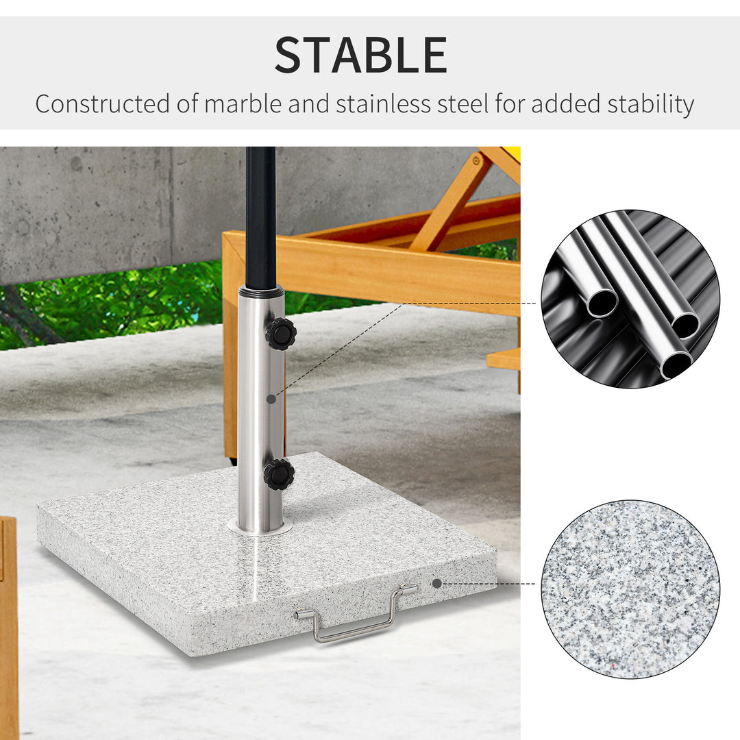 28kg Garden Umbrella Base Durable Parasol Holder Patio Furniture Outdoor Sunshade Marble Stand