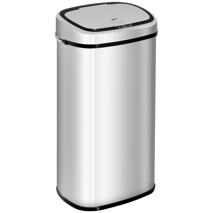 68L Automatic Sensor Lid Steel Kitchen Bin Silver