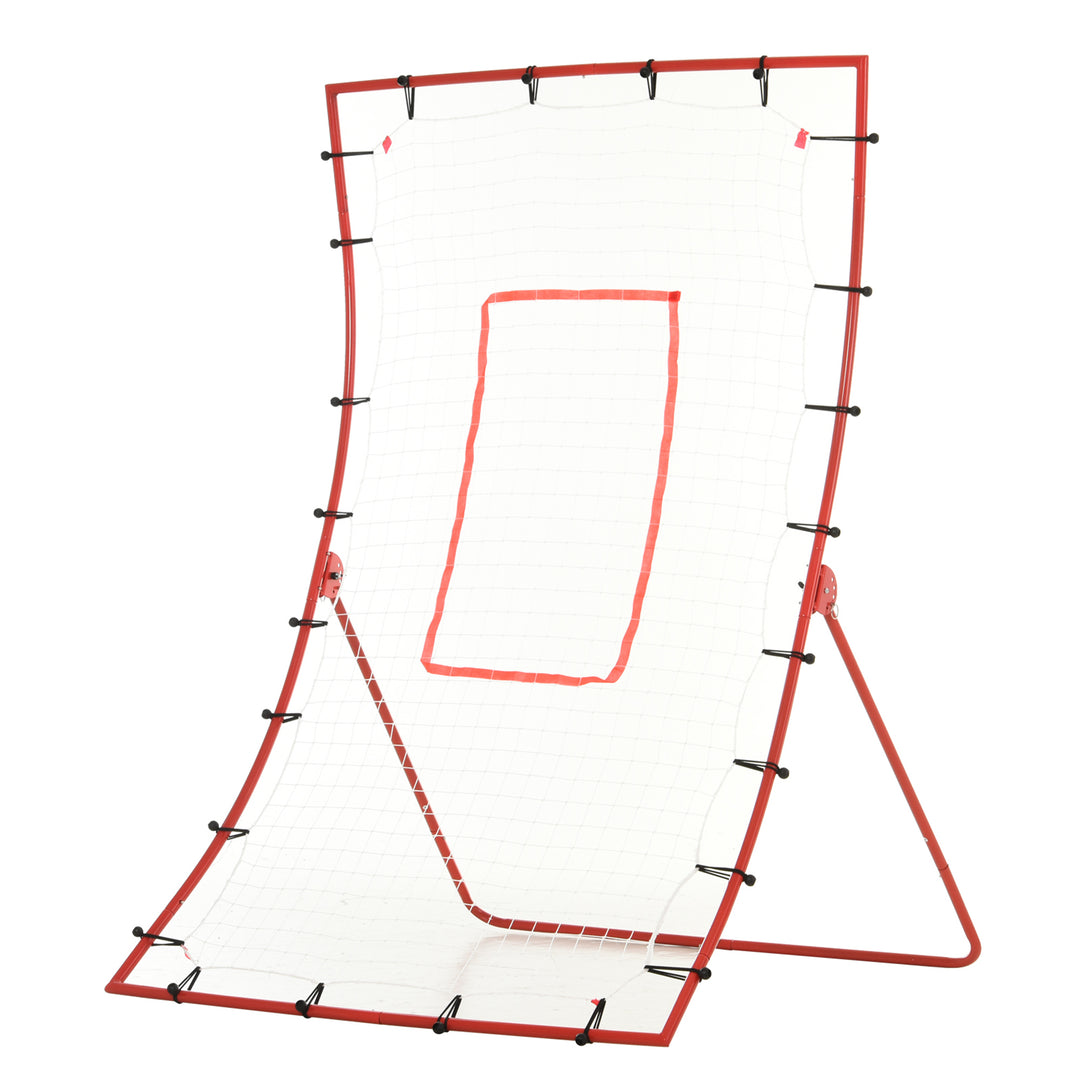 Steel Frame Adjustable 5-Angle Rebounder Goal Red/White