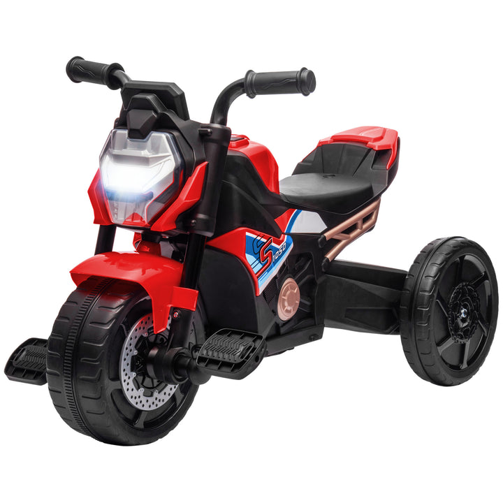 Motorcycle Design 3 in 1 Toddler Trike, Sliding Car, Balance Bike with Headlight, Music, Horn, Red