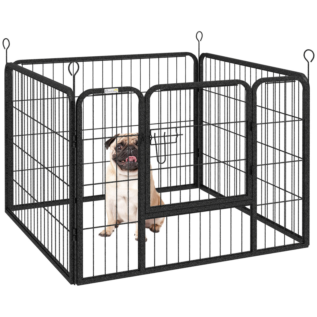 Heavy Duty Dog Playpen, 4 Panel Puppy Pen, Foldable Dog Kennel Both Indoor Outdoor Use Collapsible Design 82L x 82W x 60H (cm)