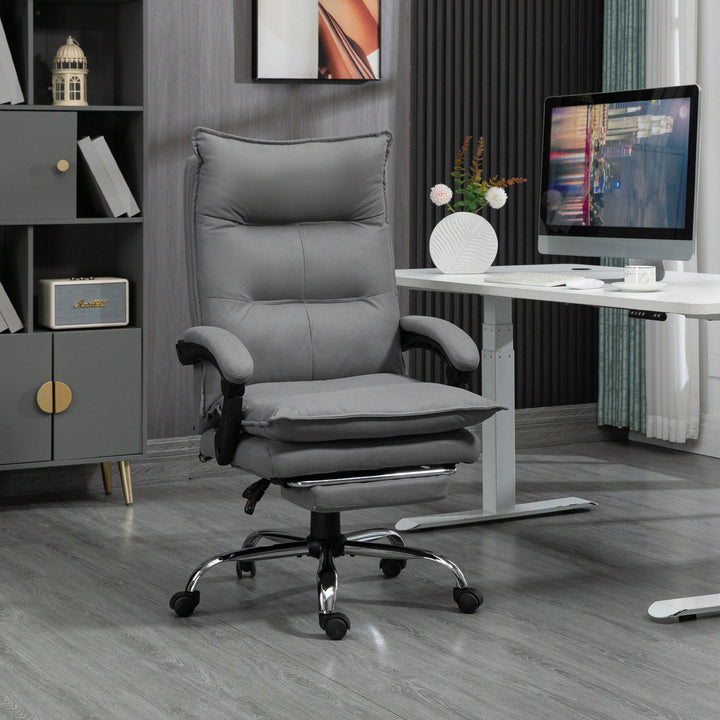 Vinsetto Vibration Massage Office Chair with Heat, Grey