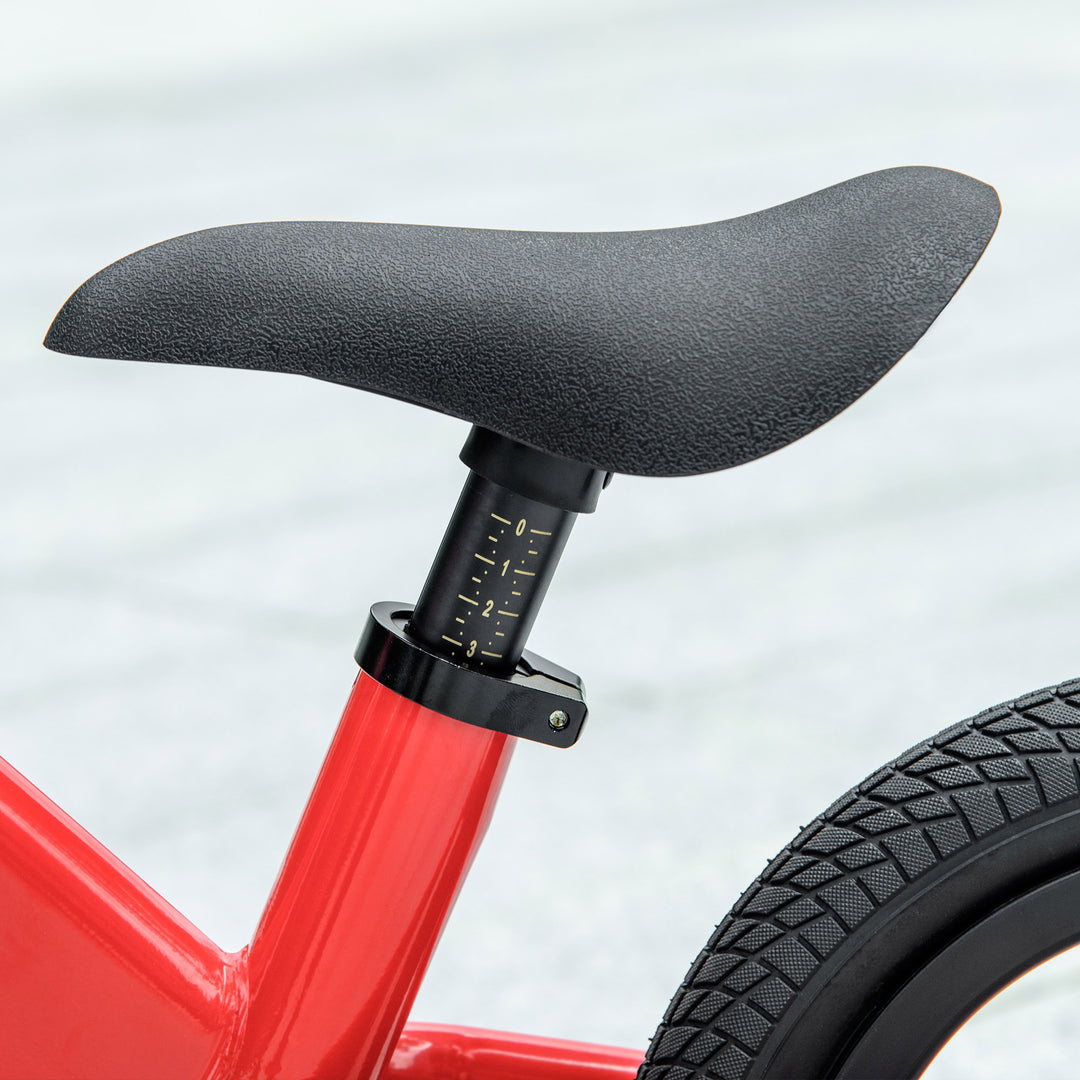 Kids Balance Bike, No Pedal Training Bike for Children with Adjustable Seat- Red