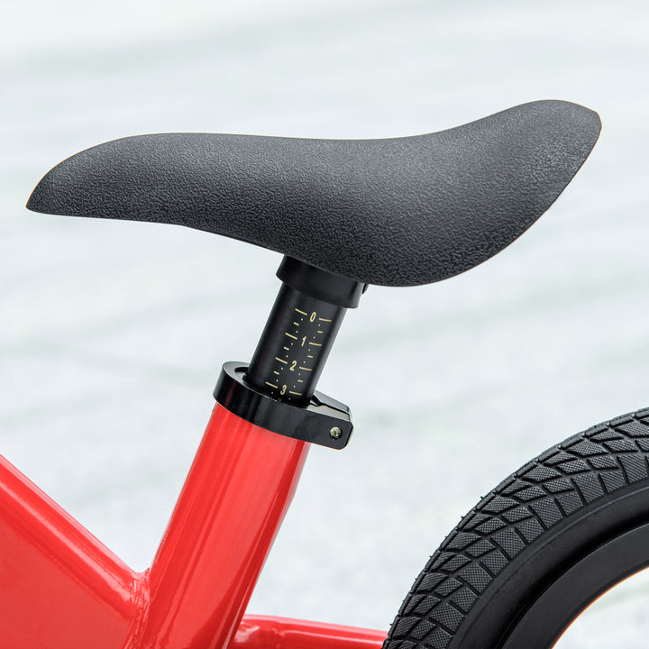 Kids Balance Bike, No Pedal Training Bike for Children with Adjustable Seat- Red