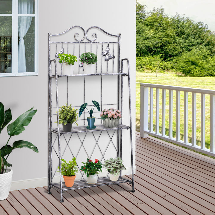 Indoor Outdoor Freestanding 3-Tier Garden Plant Stand