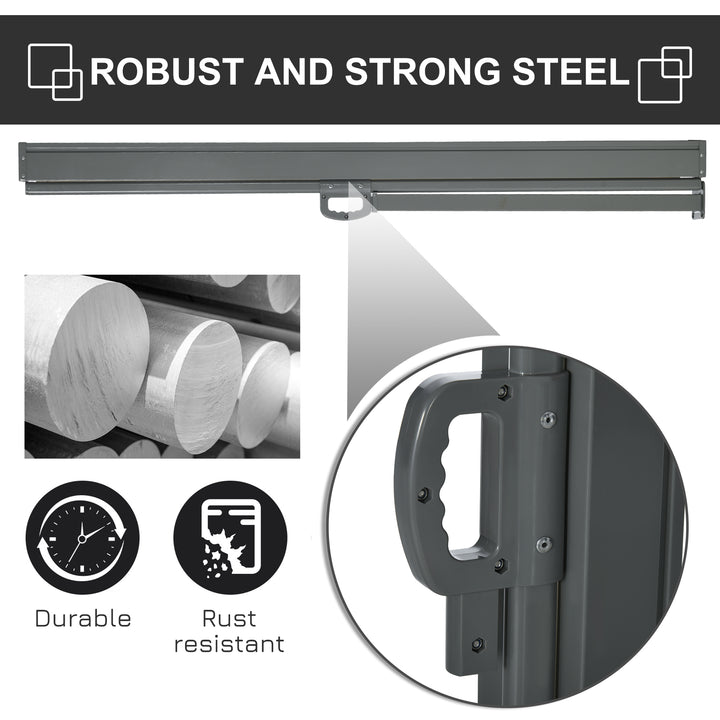 3x1.6m Retractable Polyester Patio Side Awning Cream White