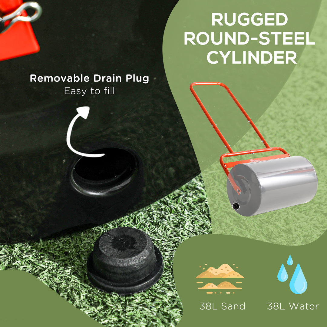 Lawn Roller Filled with 38L Sand or Water