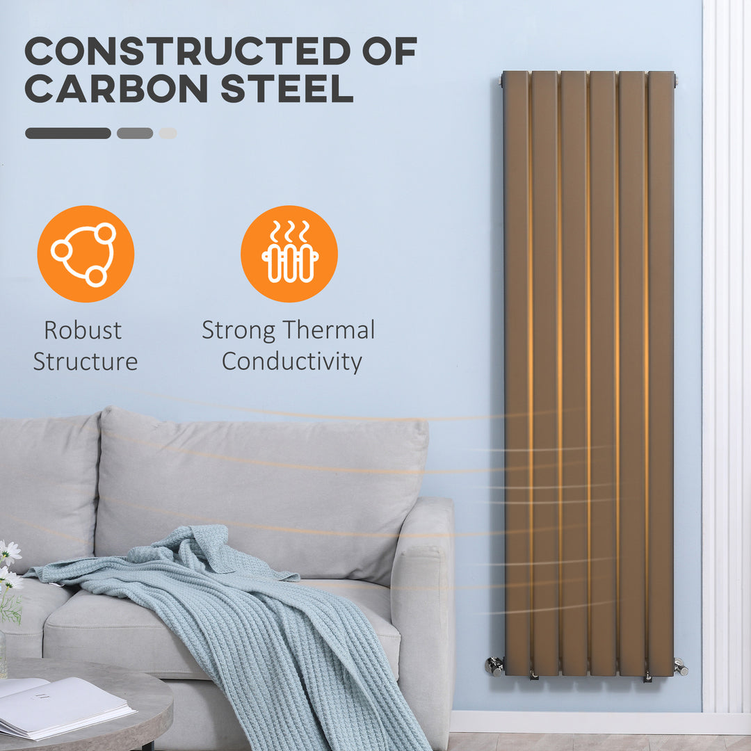 46 x 160cm Space Heater, Water-filled Heater for Home, Horizontal Designer Radiators, Quick Warm up, Living room, Study, Bathrooms, Grey