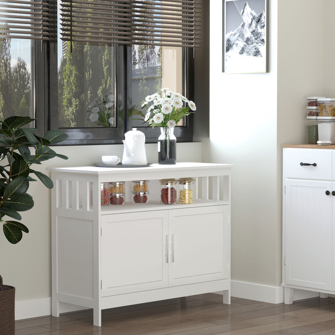 Kitchen Console Table/Buffet Sideboard/Wooden Storage Table, White