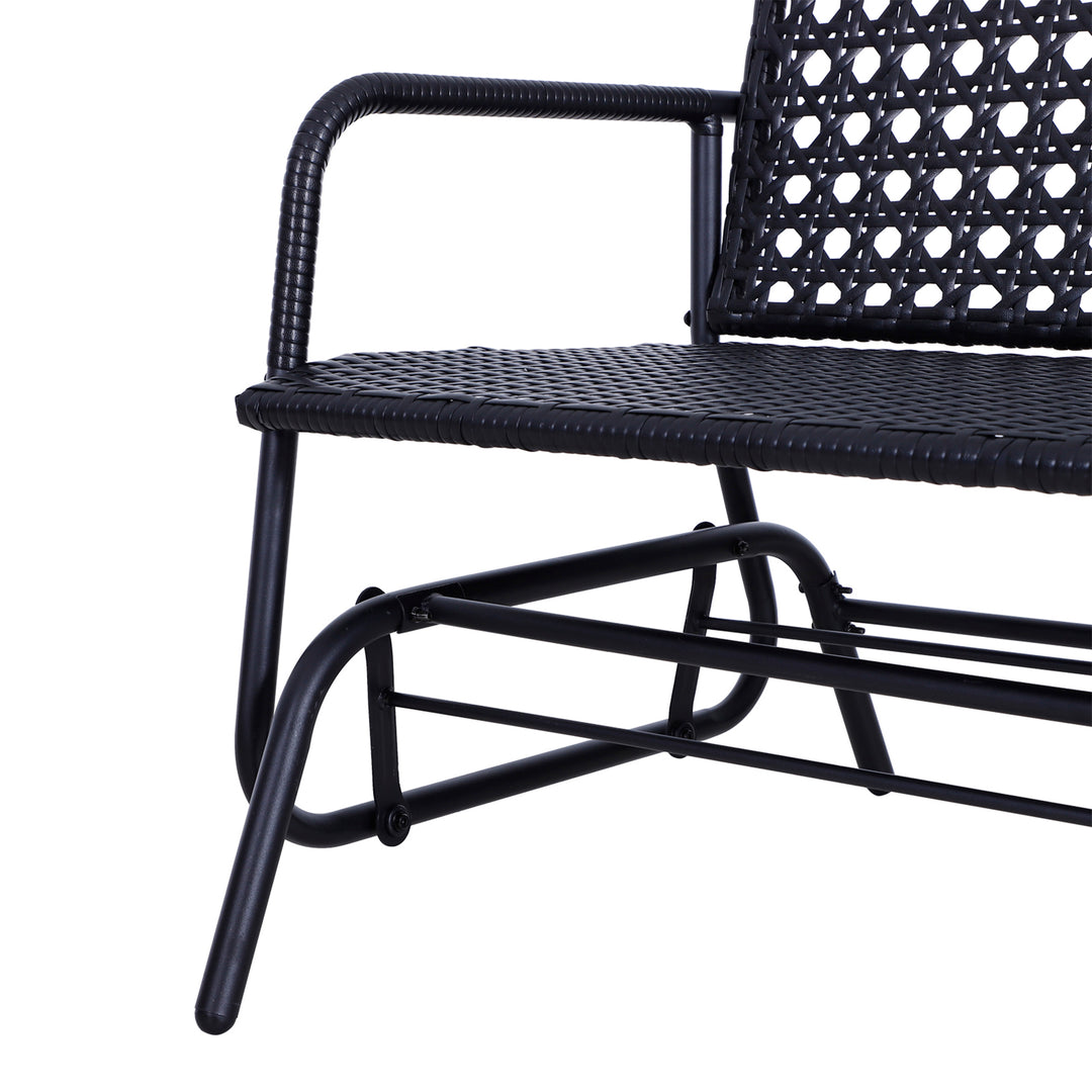 Glider Bench Chair Rocking Chair Outdoor Patio Garden Armchair High Back