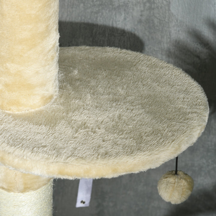 Cat Tree Tower for Indoor Cats, with Scratching Post-Beige