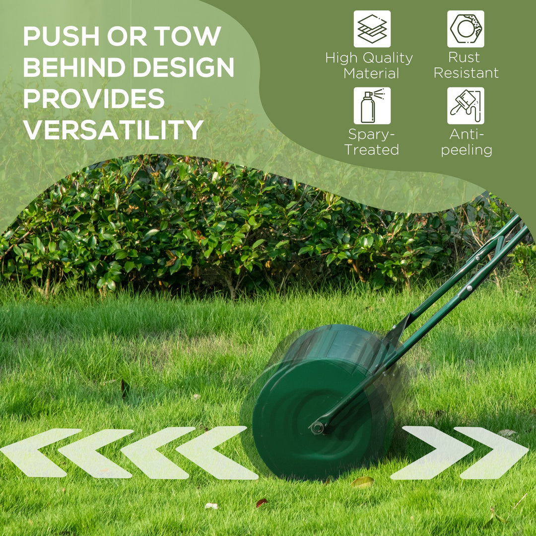 40L Lawn Roller Drum Scraper Bar Collapsible - Green