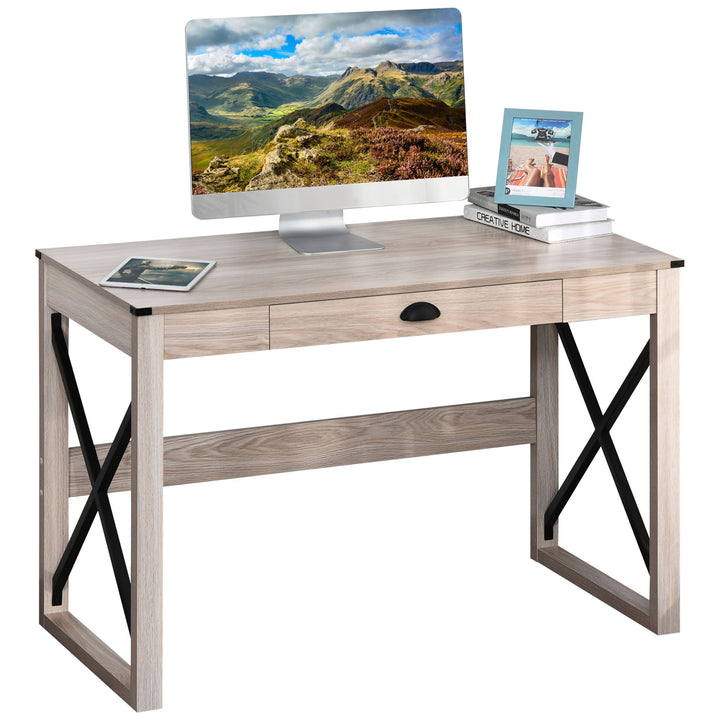 Computer Desk Writing Table with Drawer Home Office Workstation Large Tabletop 112Lx51Wx76Hcm