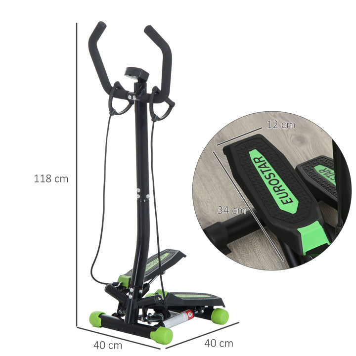 Free Stand Stepper, 40Lx48Wx118H cm-Black/Green