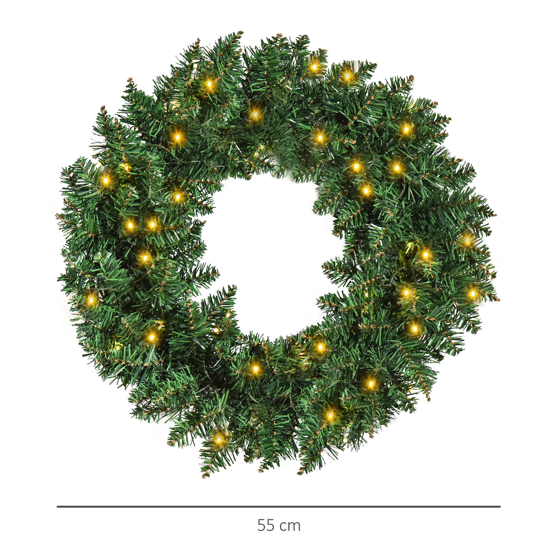 Wreath Decoration, 50 LED Lights