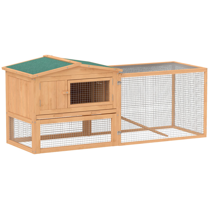 2 Floor Wooden Rabbit Hutch Bunny Cage House Chicken Coop Outdoor Garden Backyard 158 x 58 x 68 cm