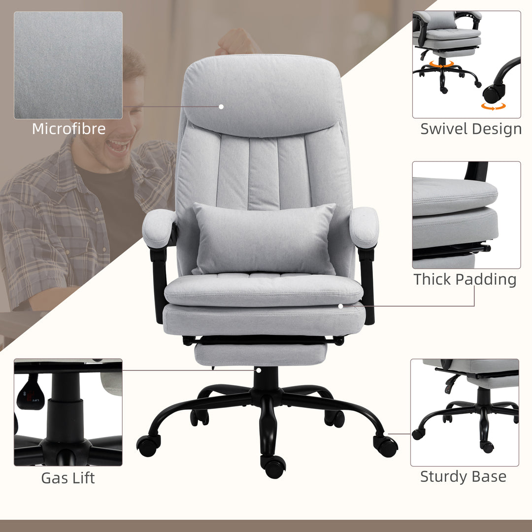 Vibration Massage Office Chair with Heat-Grey