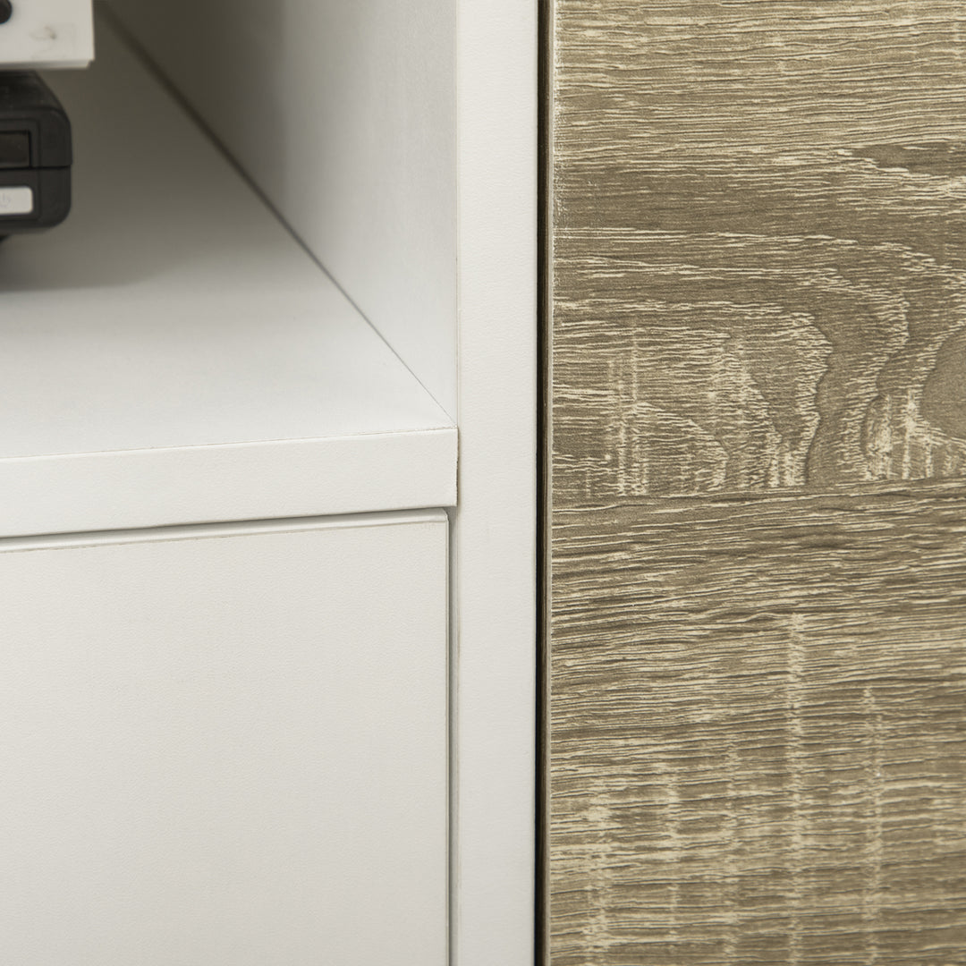 TV Stand with Storage Cabinets and Drawer for up to 50 inches - Grey