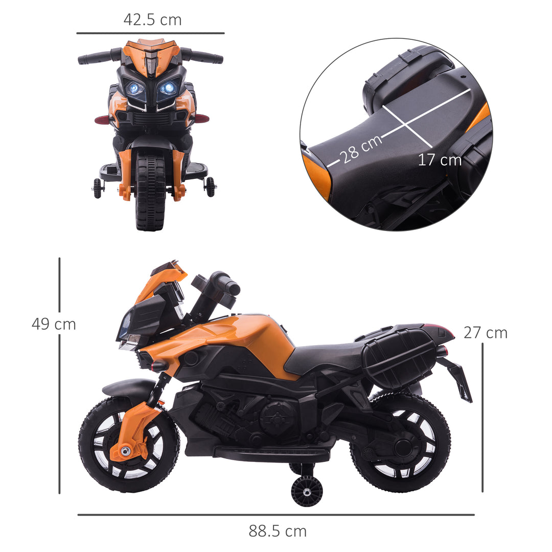 Kids Electric Pedal Motorcycle 3 km/h Max Speed Girls Boy 18-48 months Orange